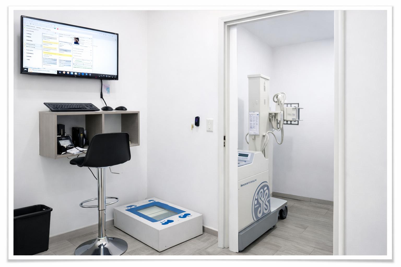 Zona de evaluación postural y estudios en Dolorfin Galerías Coapa – Coapa Acoxpa