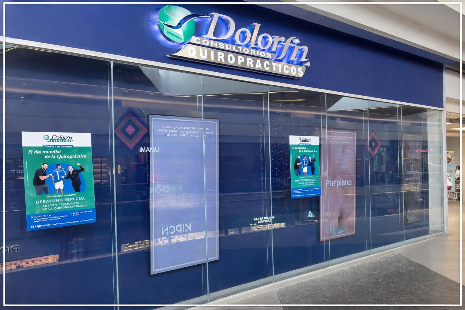 Fachada exterior Dolorfin Galerías Monterrey – Clínica de quiropráctica y fisioterapia en Vista Hermosa, Nuevo León