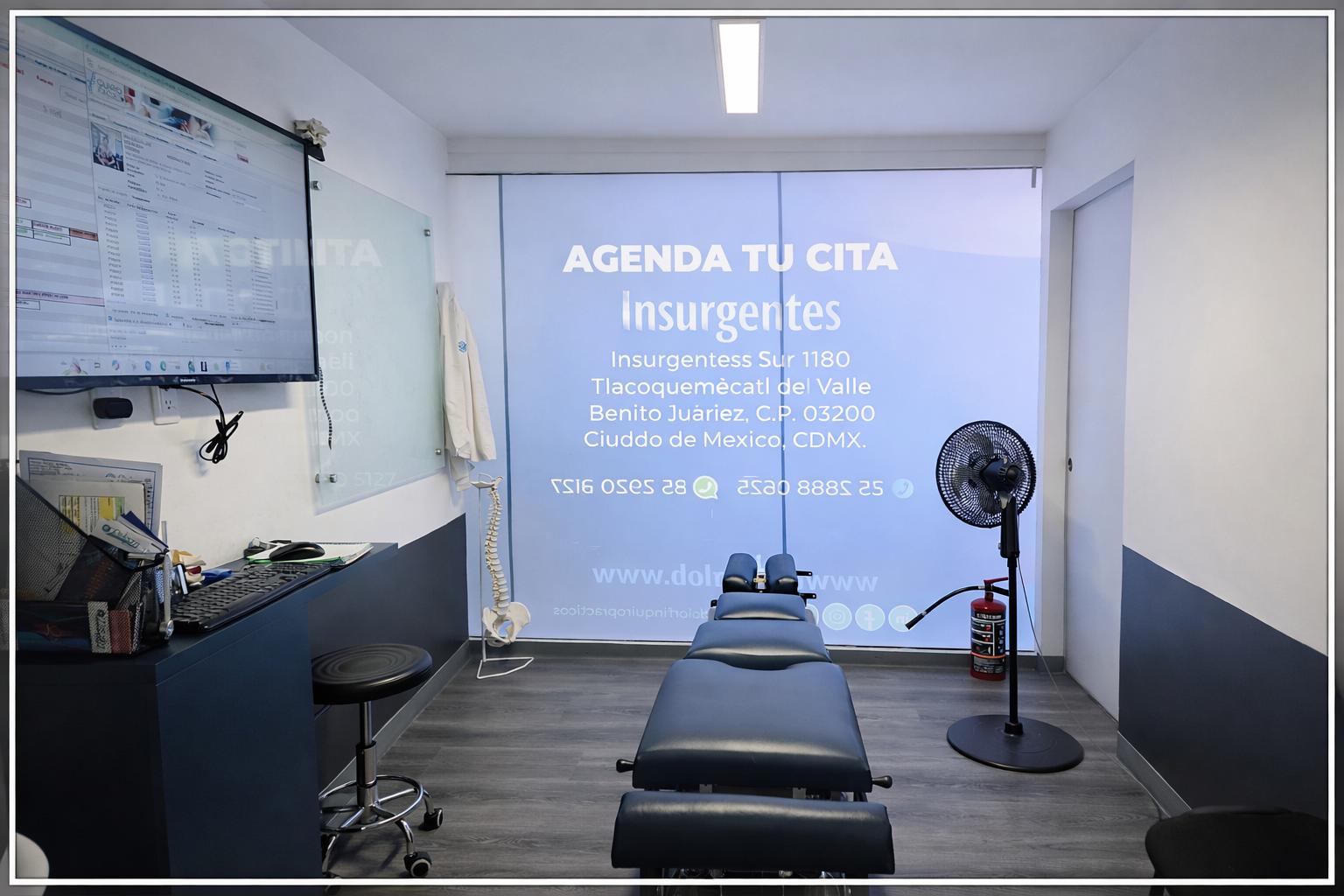 Área terapéutica y ambiente en Dolorfin Parque Hundido – Tlacoquemecatl del Valle