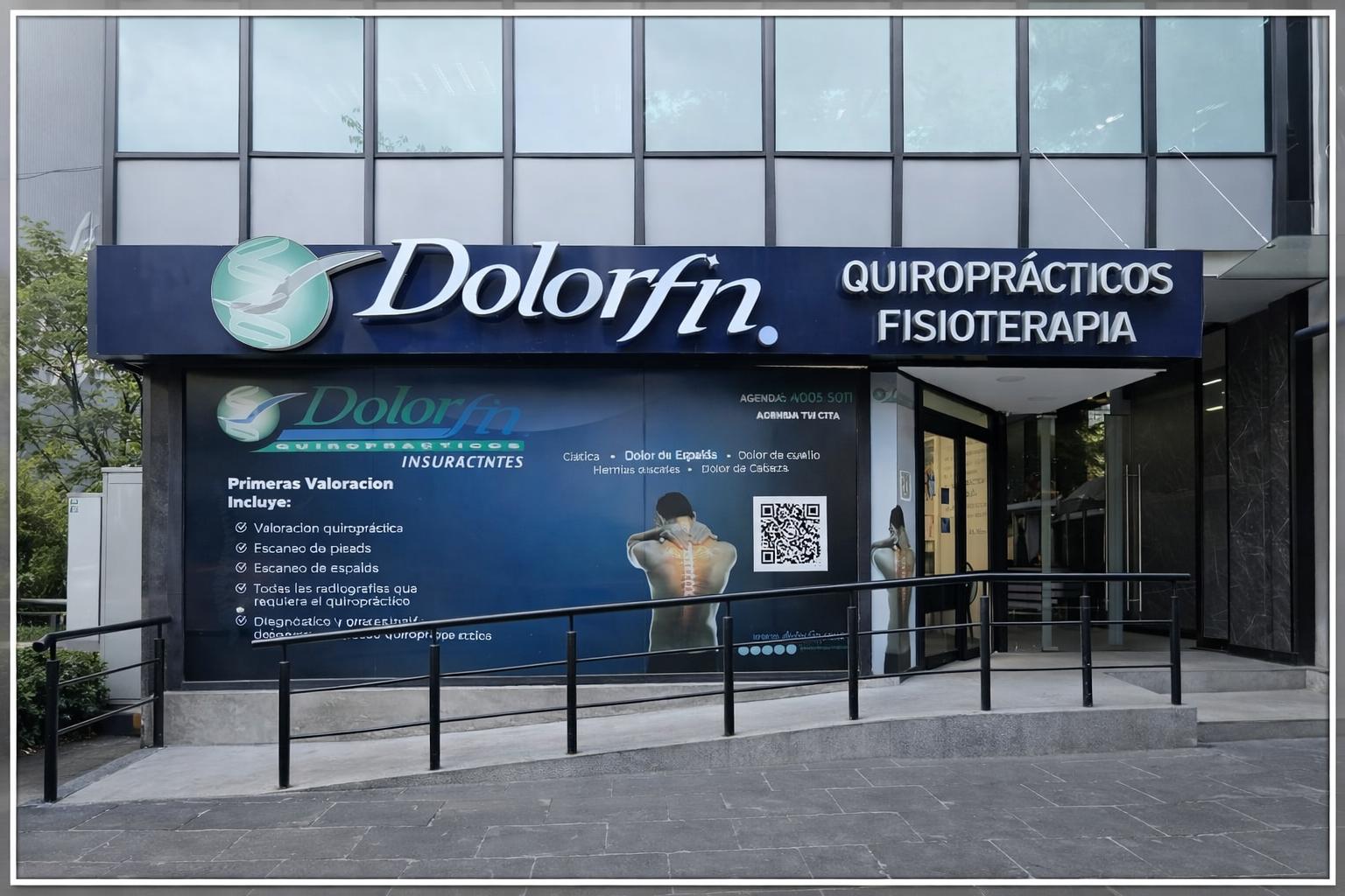 Fachada de Dolorfin Parque Hundido en Tlacoquemecatl del Valle, Benito Juárez, CDMX Sur – Quiropráctica y Fisioterapia profesional
