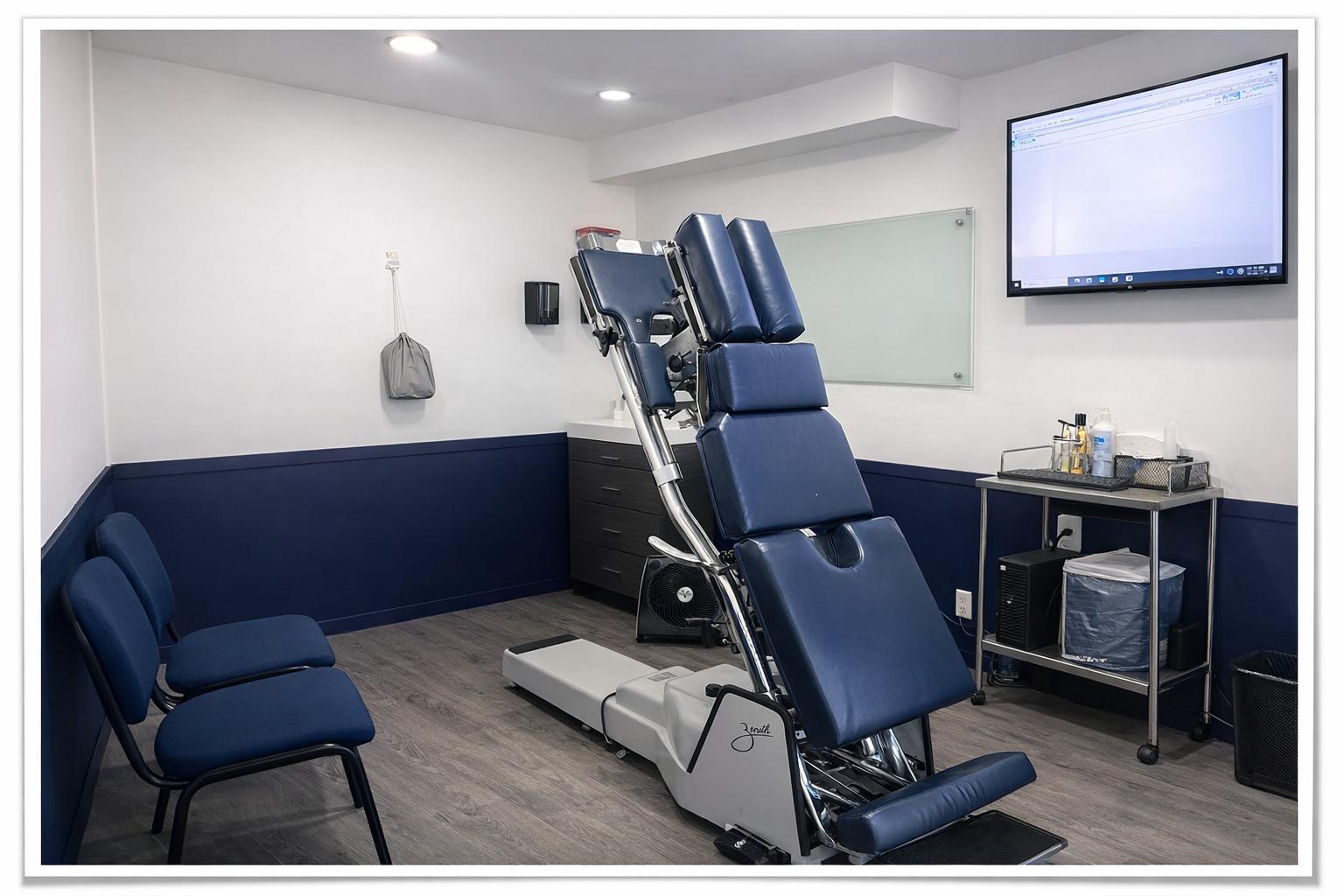 Sala de ajustes vertebrales y quiropráctica Dolorfin Zona Esmeralda